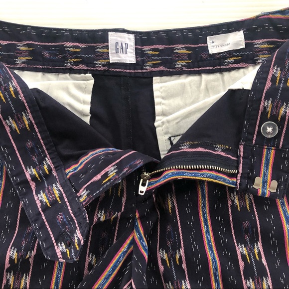 NWT GAP 3" City Short Navy Blue Print size 8 - Picture 2 of 8